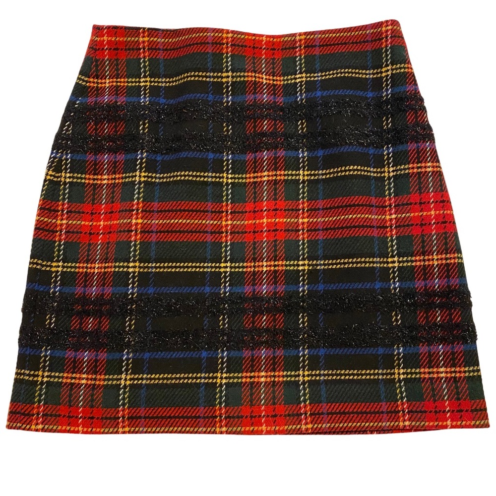 J.Crew Holiday plaid skirt, size 4.